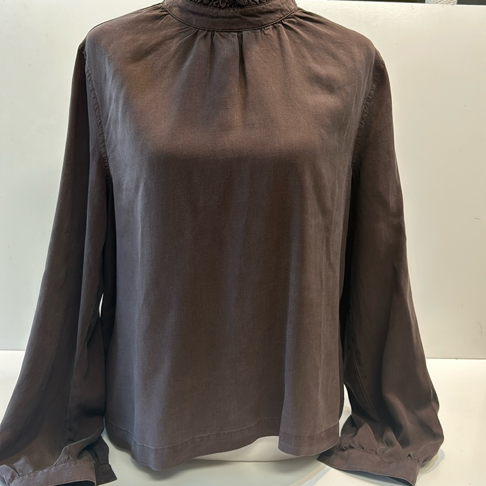 Cloth & Stone Ruffle-Neck Blouse 
Anthropologie